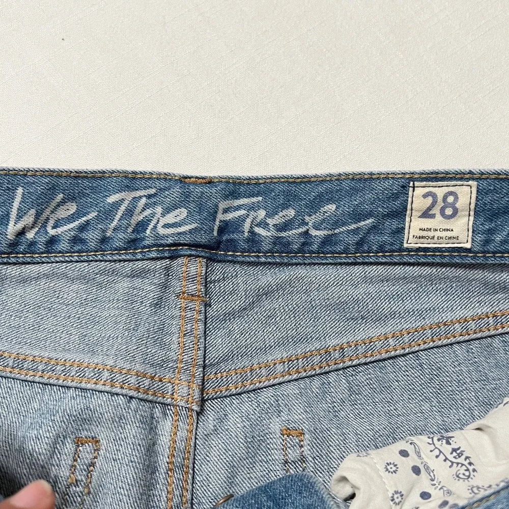 Free People We The Free Blossom Rigid Skinny Jeans‎ in Blue